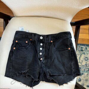 Levi's Women's 501 Original Denim Shorts - Lunar Black